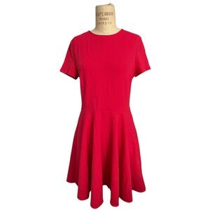 NWT Express Vibrant Pink Mini Dress Short Sleeve ALine Balletcore Party Women M